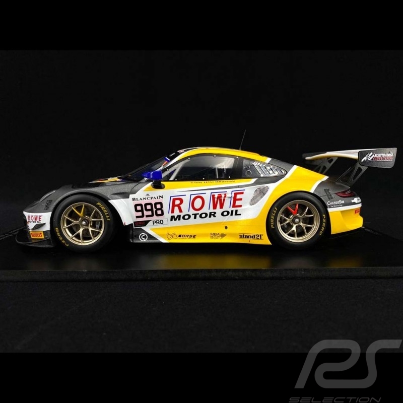 Porsche 911 GT3 R type 991 ROWE Racing n° 998 Spa 2019 1/18 Spark 18SB013
