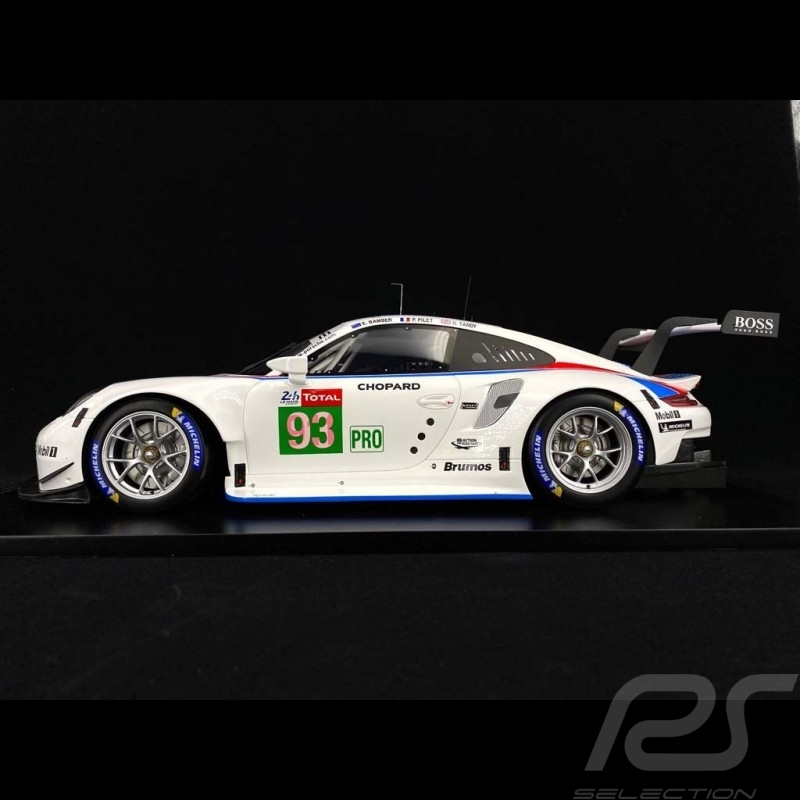 Porsche 911 RSR type 991 n° 93 Brumos Platz 3 LMGTE Pro Class Le Mans 2019 1/12 Spark 12S020