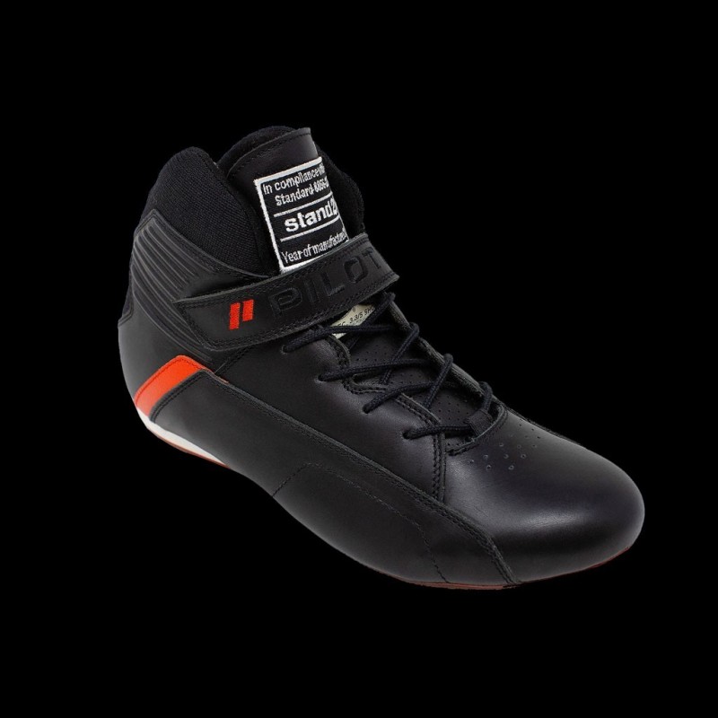 Piloti Pilot shoes Pinnacle FIA Black Leather boot - men