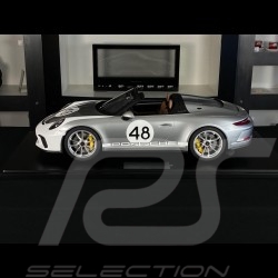 Porsche 911 Speedster type 991 2019  n° 48 GT Silver Metallic 1/8 Minichamps 800655004