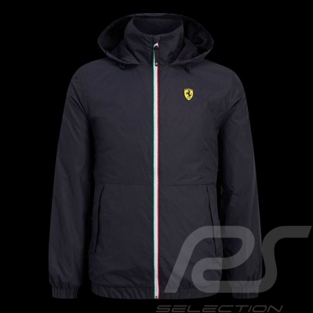 Ferrari Windbreaker Jacket Black Scuderia Ferrari Official Collection - men