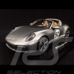 Exemplaire n° 911 / 992 Porsche 911 Targa 4S type 992 Heritage Design Edition Gris argenté GT  1/18 Spark WAP0219120MTRG