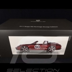 Copy no. 012 / 992 Porsche 911 Targa 4S type 992 Heritage Design Edition Cherry red 1/18 Spark WAP0219110MTRG
