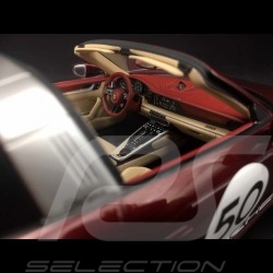 Exemplaire n° 012 / 992 Porsche 911 Targa 4S type 992 Heritage Design Edition Rouge cerise 1/18 Spark WAP0219110MTRG