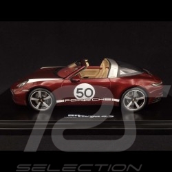 Exemplaire n° 011 / 992 Porsche 911 Targa 4S type 992 Heritage Design Edition Rouge cerise 1/18 Spark WAP0219110MTRG
