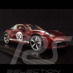 Exemplaire n° 011 / 992 Porsche 911 Targa 4S type 992 Heritage Design Edition Rouge cerise 1/18 Spark WAP0219110MTRG