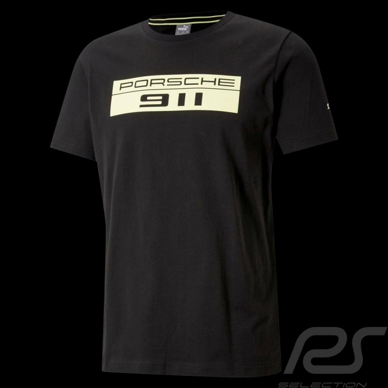 Porsche 911 T-shirt by Puma Big logo Schwarz / Grün - Herren