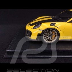 Vitrine 1/18 pour miniature Porsche Base simili cuir noir qualité premium