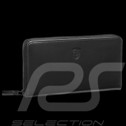 Portefeuille Wallet Geldbörse Porsche Porte-monnaie cuir noir Porsche WAP0300300K - femme