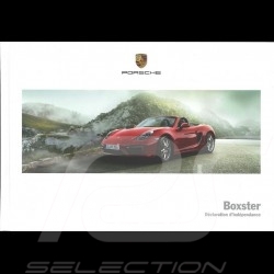 Porsche Broschüre Boxster Déclaration d'indépendance 03/2014 in Französisch WSLB1501000230