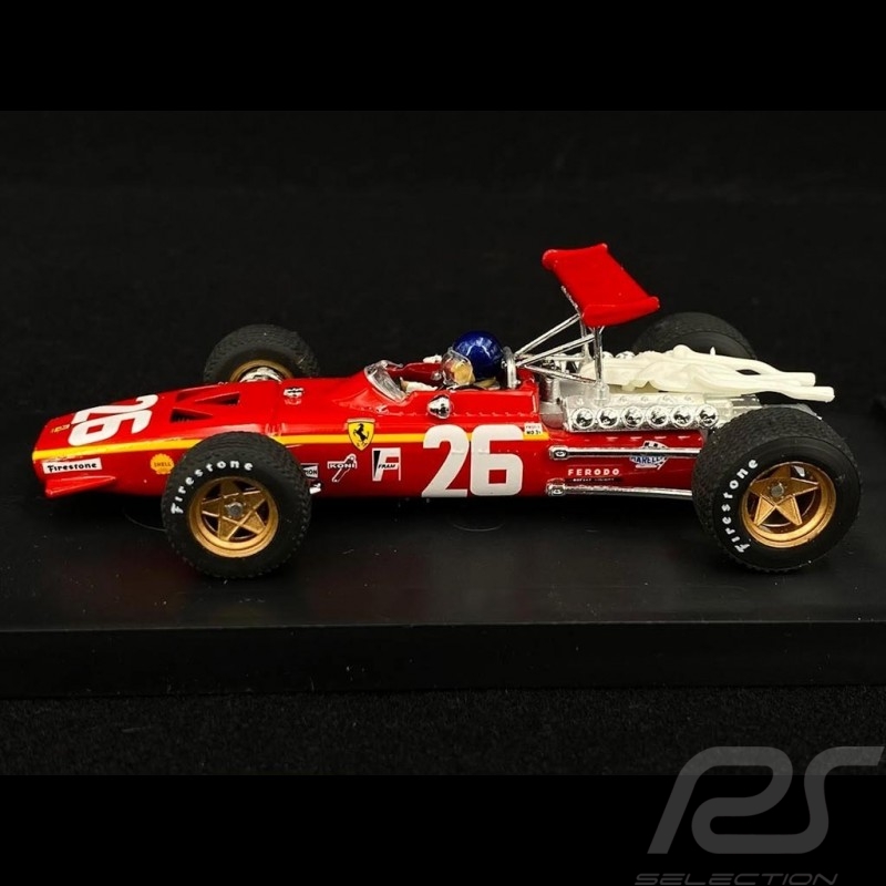 Ferrari 312 F1 Sieger Grand Prix France 1968 n° 26 mit Fahrer Jacky Ickx 1/43 Brumm R171-CH