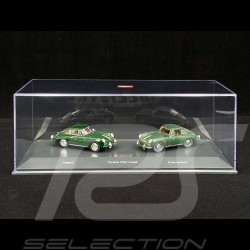 Set Porsche 356 C Version sortie de grange et Version restaurée 1964 vert irlandais Irishgreen Irischgrün 1/43 Schuco 10051