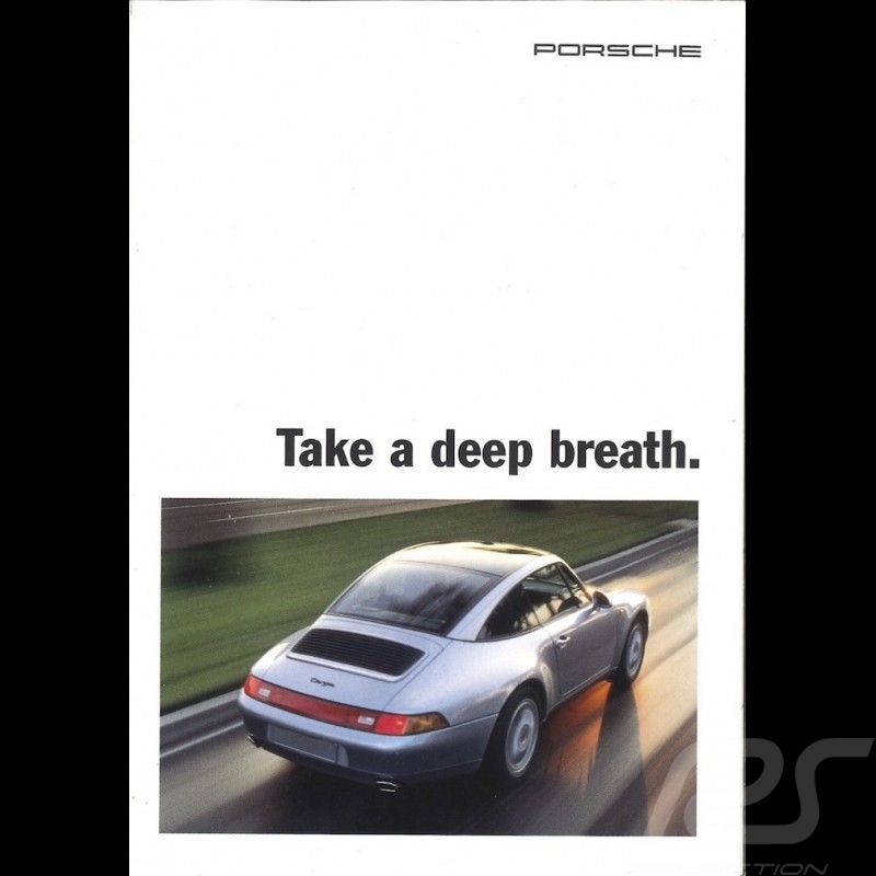 Brochure Porsche Take a deep breath / Gripping stuff 1996 en anglais