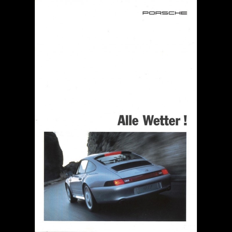 Muss Alle Paar Minuten Tief Luft Holen Porsche Broschüre Tief Luft holen / Alle Wetter ! 1996 in Deutsch