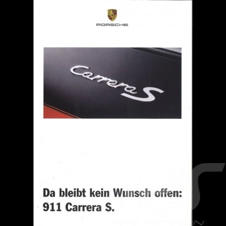 Brochure Porsche Da bleibt kein wunsch offen: 911 Carrera S 1996 en allemand WVK152910