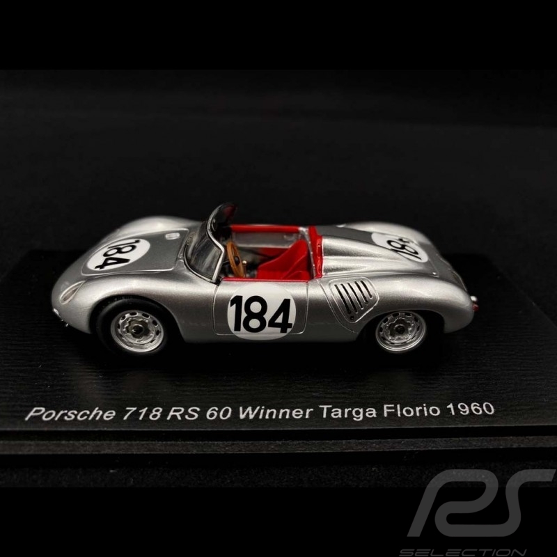 Porsche 718 RS 60 n° 184 Vainqueur Winner Sieger Targa Florio 1960 1/43 Spark 43TF60 Porsche 718 RS 60 n° 184 Vainqueur Winner Sieger Targa Florio 1960 1/43 Spark 43TF60