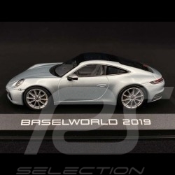 Porsche 911 Carrera S type 992 Baselworld 2019 dolomite silver 1/43 Minichamps 4046901233648