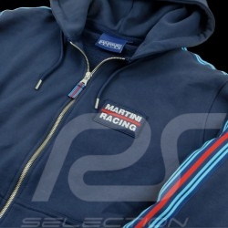 Veste Jacker Jacke Martini Racing Team Stripes à capuche Hoodie Bleu marine