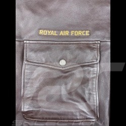 Veste jacket Jacke cuir Style aviateur Royal Air Force Britten Marron - homme