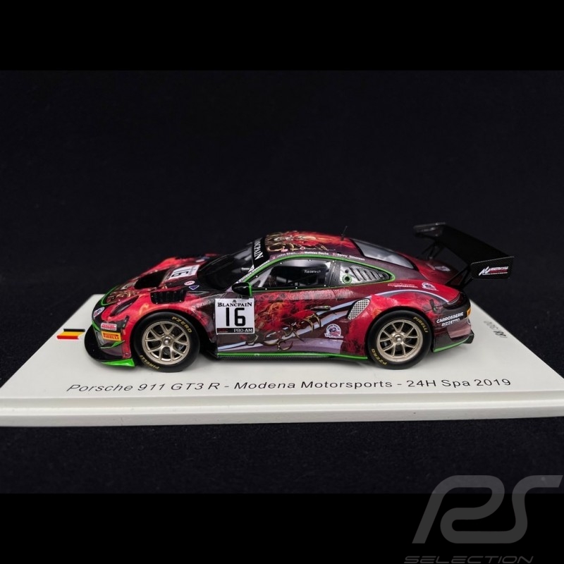 Porsche 911 GT3 R type 991 n° 16 Modena Motorsports Spa 2019 1/43 Spark SB271