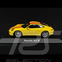 Porsche 911 R type 991 Gelb mit roten Streifen 2016 1/43 Minichamps 940066221