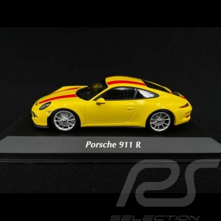 Porsche 911 R type 991 Gelb mit roten Streifen 2016 1/43 Minichamps 940066221