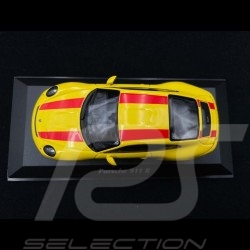 Porsche 911 R type 991 Gelb mit roten Streifen 2016 1/43 Minichamps 940066221