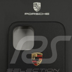 Porsche coque iPhone 12 Mini (5.4") Cuir Noir WAP0300140MSOC case hulle
