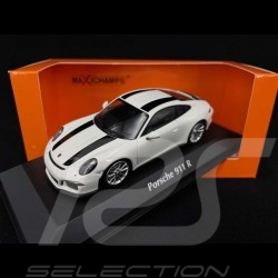 Porsche 911 R type 991 Blanche avec bandes noires 2016 1/43 Minichamps 940066220