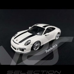 Porsche 911 R type 991 White with black stripes 2016 1/43 Minichamps 940066220