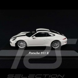Porsche 911 R type 991 Blanche avec bandes noires 2016 1/43 Minichamps 940066220