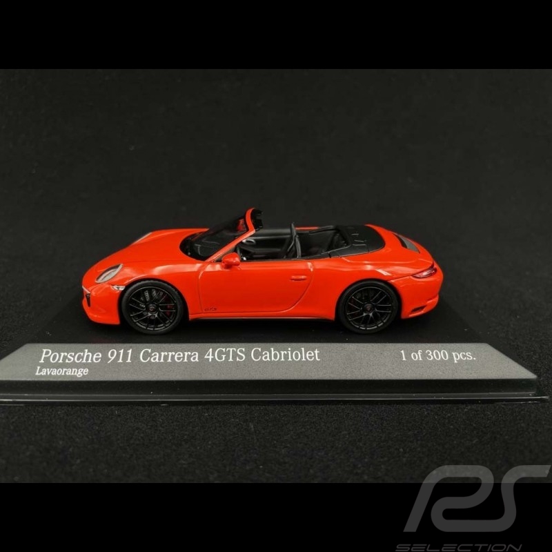 Porsche 911 Carrera 4 GTS Cabriolet type 991 Lavaorange 2016 1/43 Minichamps 410067331