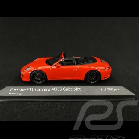 Porsche 911 Carrera 4 GTS Cabriolet type 991 Lava Orange 2016 1/43 Minichamps 410067331