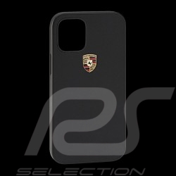 Coque case hülle Porsche iPhone 12 Pro (6.1") Cuir Noir WAP0300150MSOC