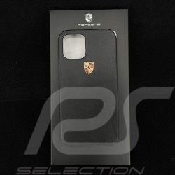 Coque case hülle Porsche iPhone 12 Pro (6.1") Cuir Noir WAP0300150MSOC