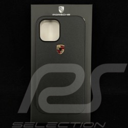 Porsche  coque case hülle iPhone 12 Pro Max (6.7") Cuir Noir WAP0300180MSOC