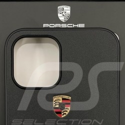 Porsche  coque case hülle iPhone 12 Pro Max (6.7") Cuir Noir WAP0300180MSOC