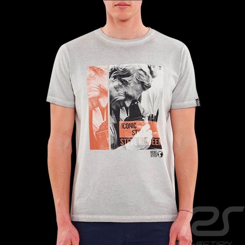 T-shirt Steve McQueen Photographer Gris Washed - homme