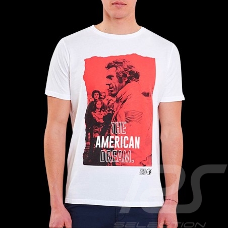 T-shirt Steve McQueen Le Mans American dream Blanc - homme