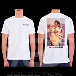 Steve McQueen T-shirt Le Mans Racing Heritage 1971 White - Men