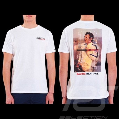 Steve McQueen T-Shirt Le Mans Racing Heritage 1971 Weiß - Herren