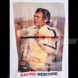 T-shirt Steve McQueen Le Mans Racing Heritage 1971 Blanc - homme