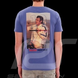 Steve McQueen T-shirt Le Mans Racing Heritage 1971 Lavender blue - Men