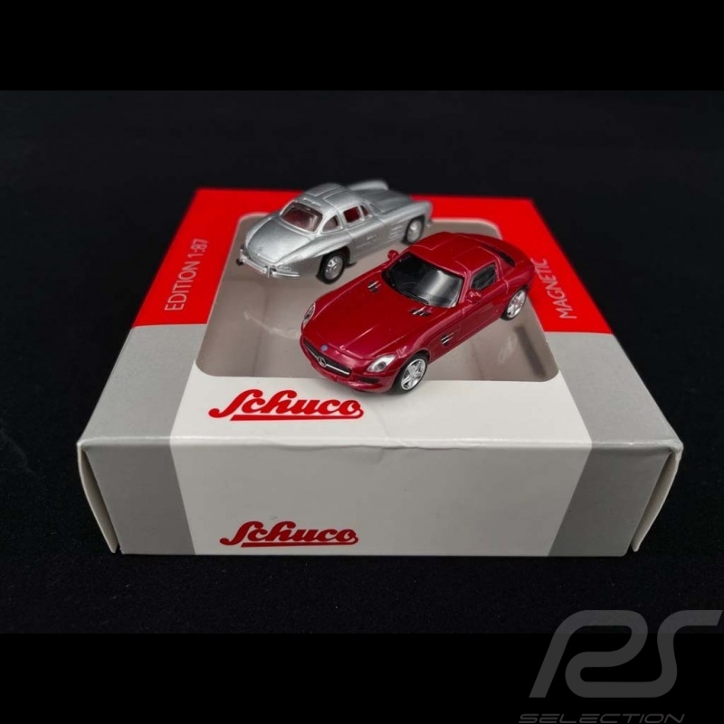 Mercedes Benz 300 SL & Mercedes Benz AMG SLS set de 2 aimants 1/87 Schuco 452490000