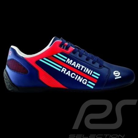 Sneaker Sparco Sport Fahrschuh Martini Racing Marineblau / Rot Leder - Herren