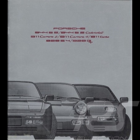 Brochure Porsche Gamme 944 / 911 / 928 08/1990 en allemand WVK127310