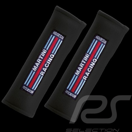 Pair of Martini Racing seat belt pads Black Sparco 01098S3MR
