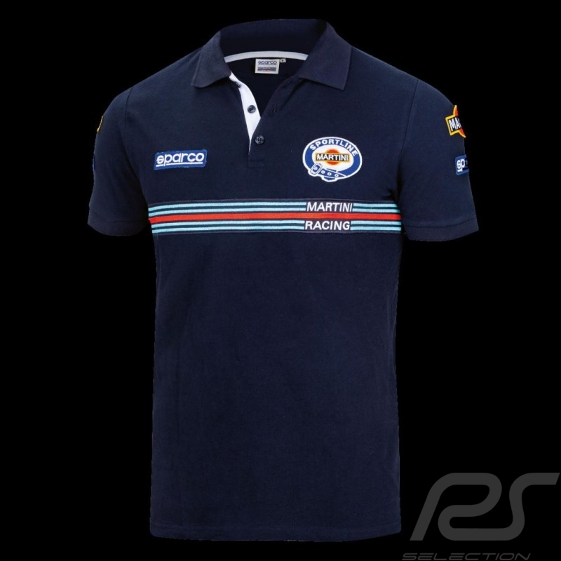 Sparco Replica Martini Racing Polo Shirt Dunkelblau-  01275MRBM