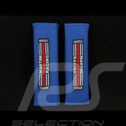 Pair of Martini Racing seat belt pads Azure blue Sparco 01098S3MR