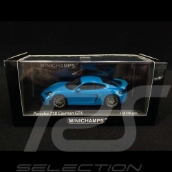Porsche 718 Cayman GT4 type 982 2020 Bleu Miami Blue Blau 1/43 Minichamps 410067602